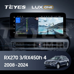 Штатная магнитола Teyes LUX ONE 4/32 Lexus RX270 3 RX450h 3 AL10 (2008-2015) Тип-D