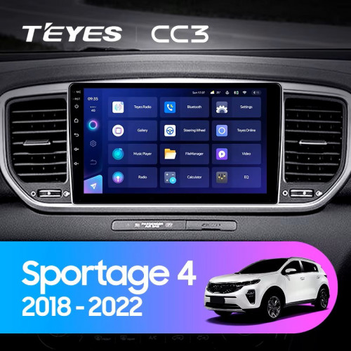 Штатная магнитола Teyes CC3 6/128 Kia Sportage 4 QL (2018-2022) Тип-B