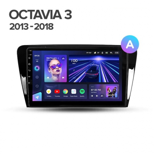 Штатная магнитола Teyes CC3 2K 360 6/128 Skoda Octavia 3 A7 (2013-2018) Тип-A