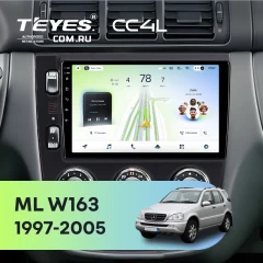 Штатная магнитола Teyes CC4L 6/64 Mercedes ML W163 (1997-2005) (черная)