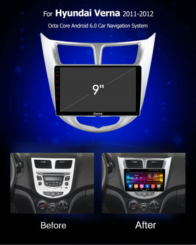 Штатная магнитола Carmedia OL-9707-Q Hyundai Solaris 2011-2016