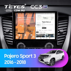 Штатная магнитола Teyes CC3 2K 4/64 Mitsubishi Pajero Sport 3 (2016-2018) (13")