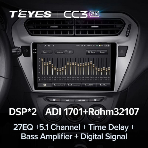 Штатная магнитола Teyes CC3 2K 4/64 Citroen C-Elysee (2012-2016) F1