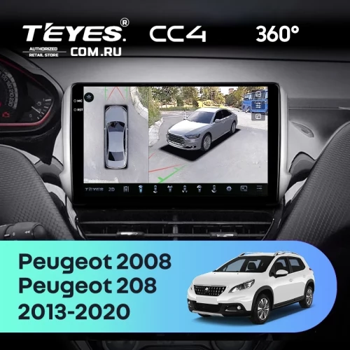 Штатная магнитола Teyes CC4 360 6/64 Peugeot 208 (2013-2020)