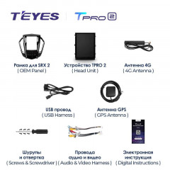 Штатная магнитола Tesla style Teyes TPRO 2 6/128 Cadillac SRX 2 (2009-2012)
