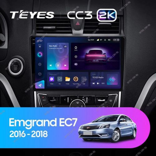 Штатная магнитола Teyes CC3 2K 6/128 Geely Emgrand EC7 (2016-2018)