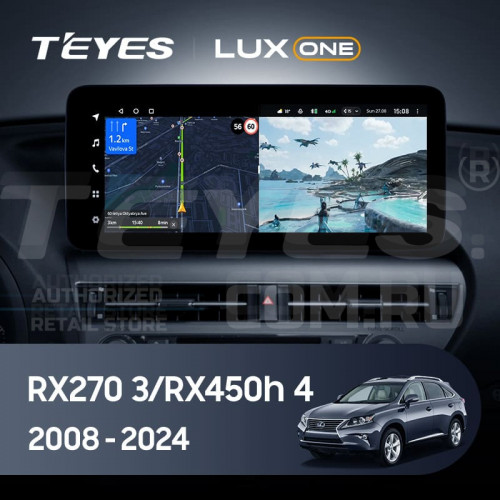 Штатная магнитола Teyes LUX ONE 4/32 Lexus RX450h 4 AL20 (2015-2024) Тип-D