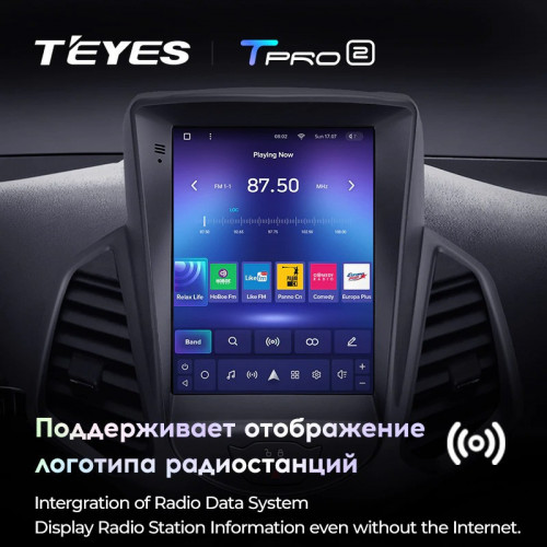 Штатная магнитола Tesla style Teyes TPRO 2 4/64 Ford EcoSport (2014-2018)