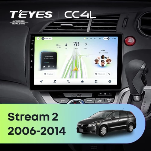 Штатная магнитола Teyes CC4L 6/64 с DTS Honda Stream 2 (2006-2014) правый руль