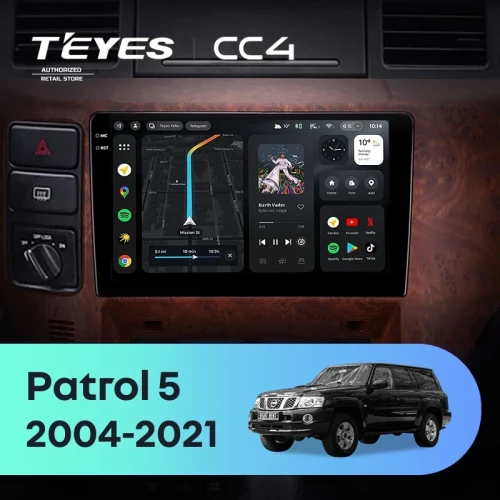 Штатная магнитола Teyes CC4 6/64 Nissan Patrol V 5 Y61 (2004-2021) F3