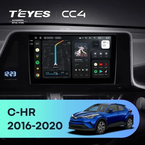 Штатная магнитола Teyes CC4 6/64 Toyota C-HR (2016-2020) F1 Правый руль