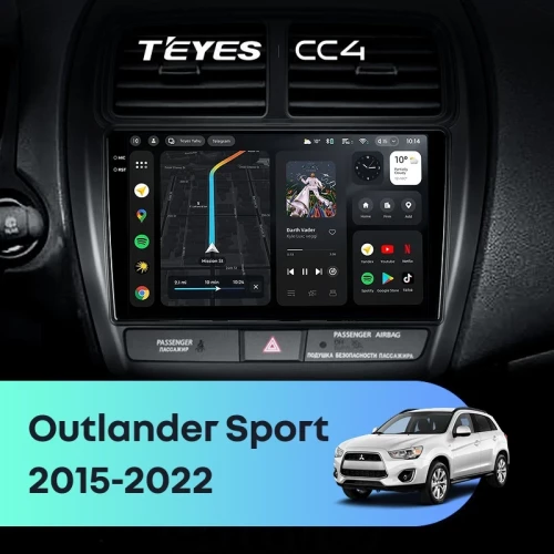 Штатная магнитола Teyes CC4 6/64 Mitsubishi Outlander Sport (2015-2026) Тип-A