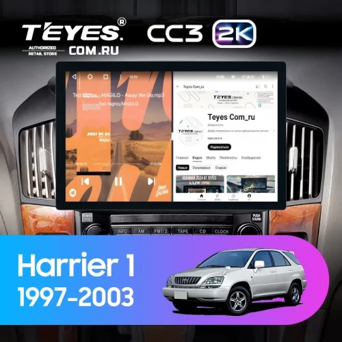 Штатная магнитола Teyes CC3 2K 4/32 Toyota Harrier 1 (XU10) (1997-2003) F1 (11")