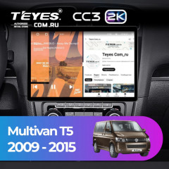 Штатная магнитола Teyes CC3 2K 4/32 Volkswagen Multivan T5 (2009-2015) (13&quot;)