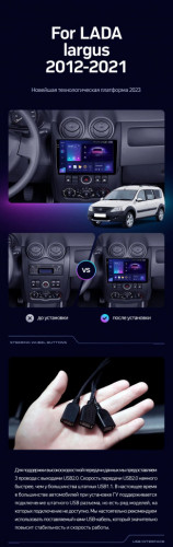 Штатная магнитола Teyes CC3 6/128 Lada Largus (2012-2021)