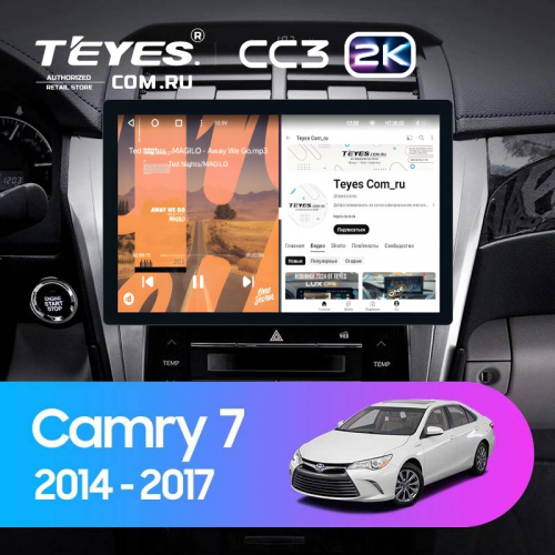 Штатная магнитола Teyes CC3 2K 4/64 Toyota Camry 7 XV 50 55 (2014-2017) (11")