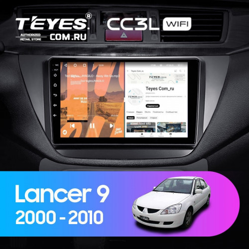 Штатная магнитола Teyes CC3L WiFi 2/32 Mitsubishi Lancer 9 CS (2000-2010)