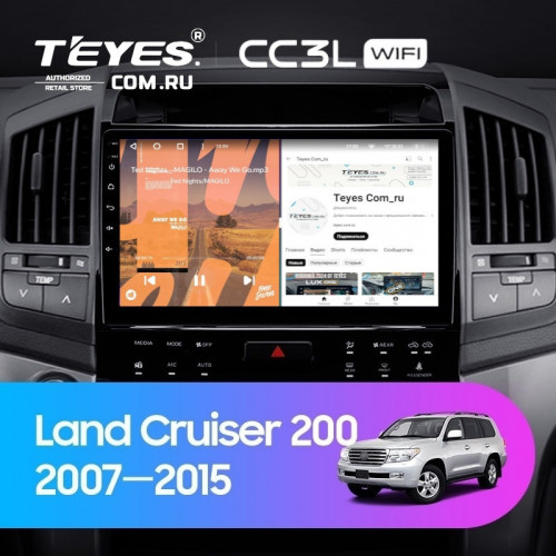 Штатная магнитола Teyes CC3L WiFi 2/32 Toyota Land Cruiser 11 200 (2007-2015) F2 Тип-B