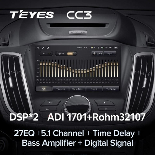 Штатная магнитола Teyes CC3 6/128 Ford Escape 3 (2012-2019) Тип-B