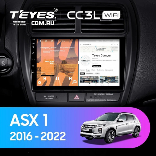 Штатная магнитола Teyes CC3L WiFi 2/32 Mitsubishi ASX (2016-2022) Тип-A
