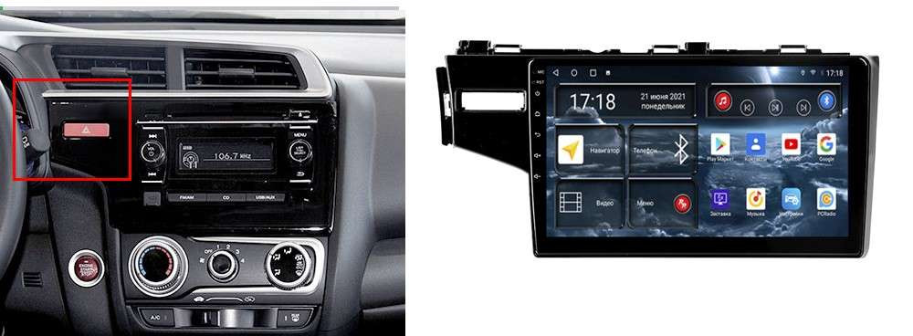 Штатная магнитола Redpower 71236 Honda Jazz (2014-2017)