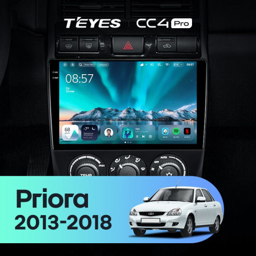 Штатная магнитола Teyes CC4 Pro 8/128 LADA Priora (2013-2018) F4