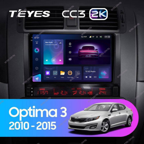 Штатная магнитола Teyes CC3 2K 360 6/128 Kia Optima 3 TF (2010-2015) F2