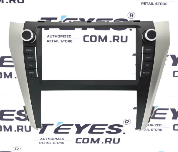 Переходная рамка Toyota Camry 7 XV 55 (2014-2017) (серая) (F3 - с кнопками) (9")