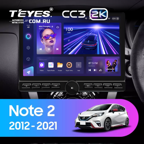 Штатная магнитола Teyes CC3 2K 6/128 Nissan Note 2 E12 (2012-2021) (13" с кнопками)