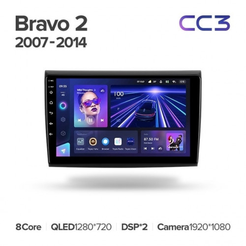 Штатная магнитола Teyes CC3 6/128 Fiat Bravo 198 (2007-2014)