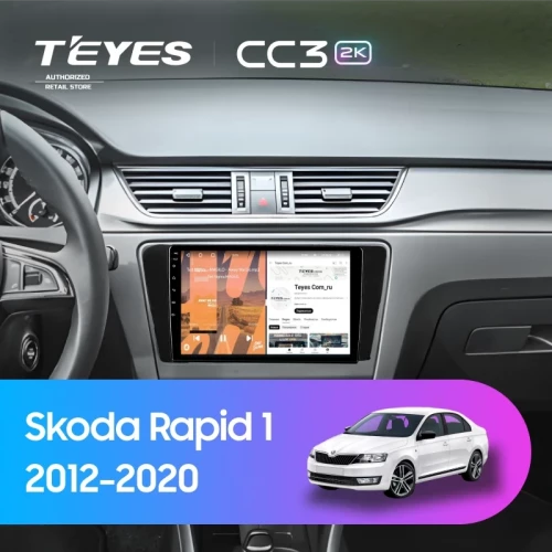 Штатная магнитола Teyes CC3 2K 360 6/128 Skoda Rapid 1 (2012-2020) F1