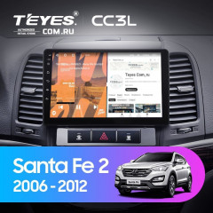 Штатная магнитола Teyes CC3L 4/64 Hyundai Santa Fe 2 (2006-2012)