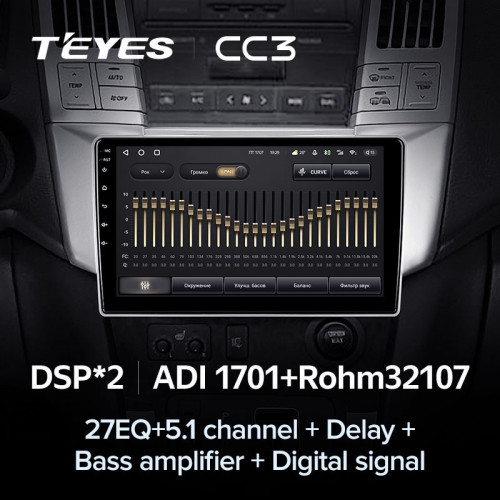 Штатная магнитола Teyes CC3 4/64 Toyota Harrier (2003-2009)