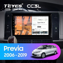 Штатная магнитола Teyes CC3L 4/64 Toyota Previa XR50 (2006-2019)
