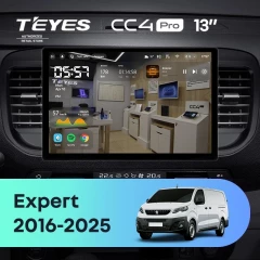 Штатная магнитола Teyes CC4 Pro 8/128 Peugeot Expert (2016-2026) (13")