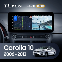 Штатная магнитола Teyes LUX ONE 4/32 Toyota Corolla 10 E140 E150 (2006-2013)