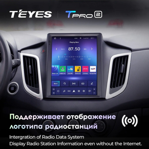 Штатная магнитола Tesla style Teyes TPRO 2 4/64 Hyundai Creta (2015-2019)