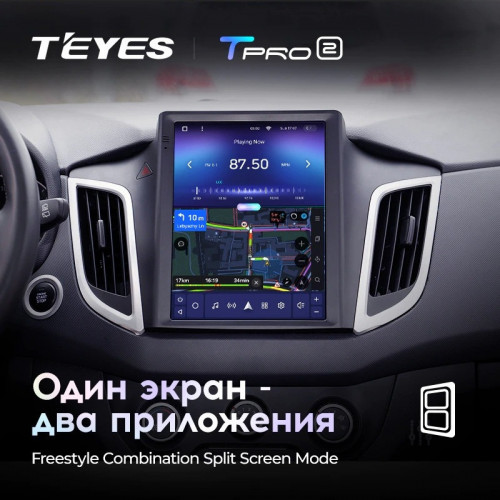 Штатная магнитола Tesla style Teyes TPRO 2 4/64 Hyundai Creta (2015-2019)