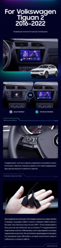 Штатная магнитола Teyes CC3 6/128 Volkswagen Tiguan 2 (2016-2022) Тип-B
