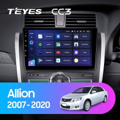 Штатная магнитола Teyes CC3 6/128 Toyota Allion T260 (2007-2020) Правый руль