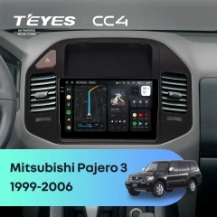 Штатная магнитола Teyes CC4 8/128 Mitsubishi Pajero 3 (1999-2006) (черная)