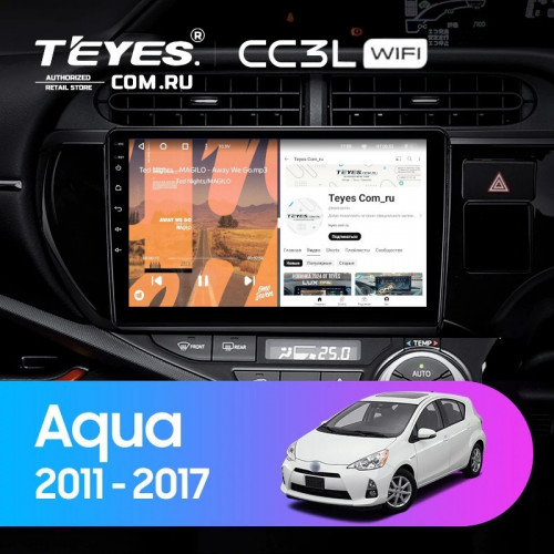 Штатная магнитола Teyes CC3L WiFi 2/32 Toyota Aqua (2011-2017)