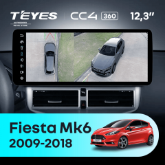 Штатная магнитола Teyes CC4 12.3" 360 6/64 Ford Fiesta Mk 6 (2009-2018) Тип-B