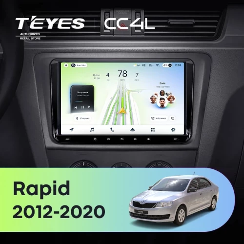 Штатная магнитола Teyes CC4L 4/64 Skoda Rapid NH3 NH1 (2012-2020) (10 inch Universal)