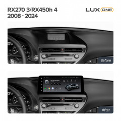 Переходная рамка Lexus RX270 3 RX450h 3 AL10 2008-2015 RX450h 4 AL20 (2015-2024) Тип-C (12,3")