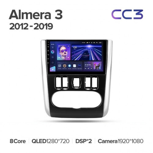 Штатная магнитола Teyes CC3L 4/64 Nissan Almera 3 G15 (2012-2019) F2