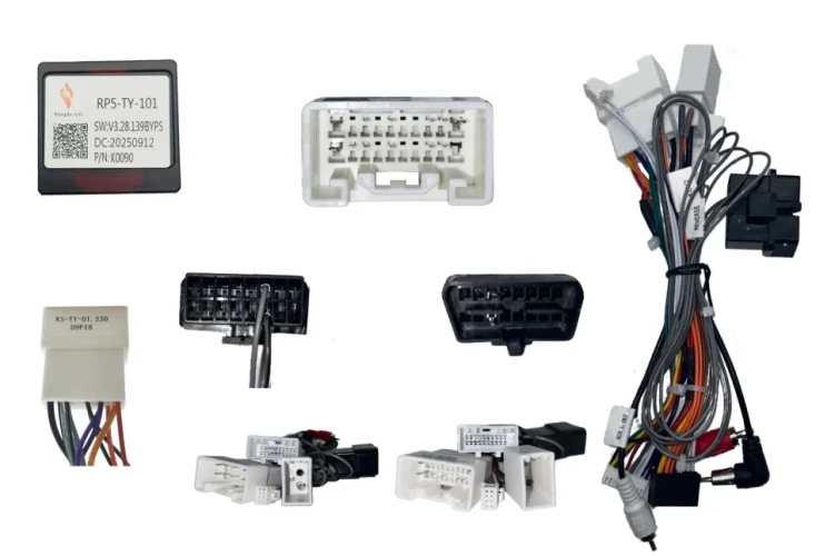 Комплект проводов для установки в Toyota (2003-2013) (осн, ант, м/руль, CAN, AMP) XP OBD2 для подключения Android ГУ