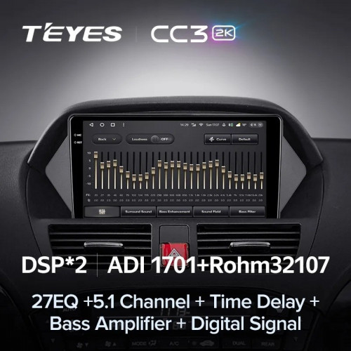 Штатная магнитола Teyes CC3 2K 6/128 Acura MDX YD2 (2006-2013)