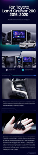 Штатная магнитола Teyes CC3 2K 360 6/128 Toyota Land Cruiser 200 (2015-2021)