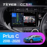 Штатная магнитола Teyes CC3 2K 4/64 Toyota Prius C (2018-2020) Правый руль